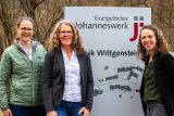 Schulen Interessierte in Erster Hilfe für seelische Gesundheit: Dr. Julia Nonn, Jutta Meyer, Hannah Menn &copy; Hannah Menn, Ev. Johanneswerk gGmbH
